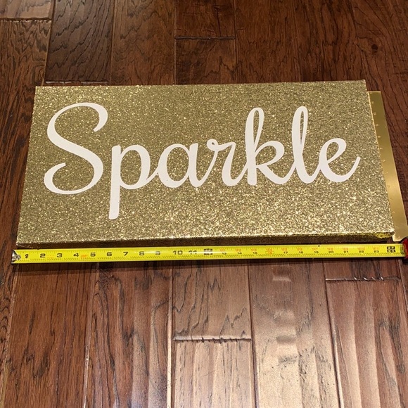 Sparkle ✨ gold glitter wall hanging canvas 1’ x 2’​ - Picture 1 of 14